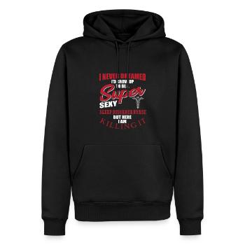Schlaflabor Krankenschwester Spruch - Männer Premium Bio Hoodie - Schwarz - Vorne - Nico (187cm)