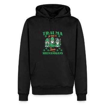 Trauma Gnomies St. Patrick's Day - Männer Premium Bio Hoodie - Schwarz - Vorne - Nico (187cm)