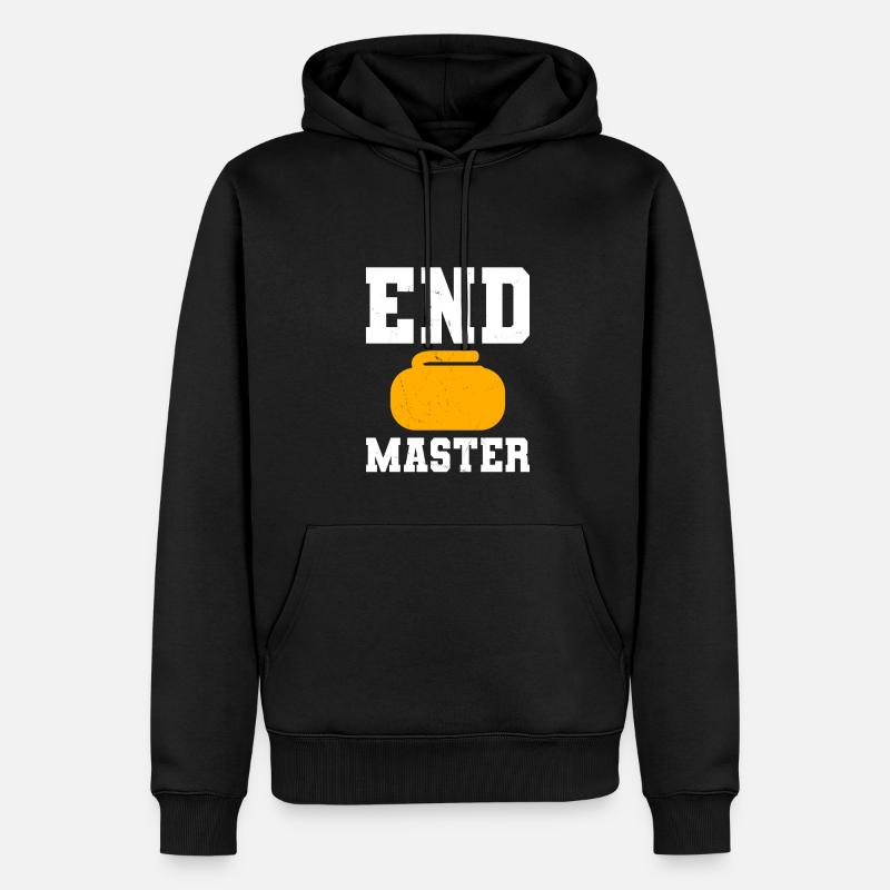Endmaster - Conception de curling - Sweat à capuche Premium bio Homme - noir