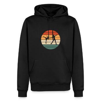 Retro Eistanz Outfit Schlittschuhlaufen - Männer Premium Bio Hoodie - Schwarz - Vorne - Nico (187cm)