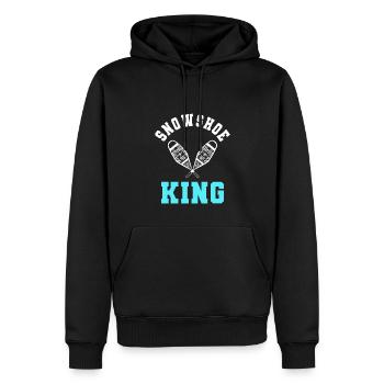 Schneeschuhkönig Schneeschuhwandern - Männer Premium Bio Hoodie - Schwarz - Vorne - Nico (187cm)