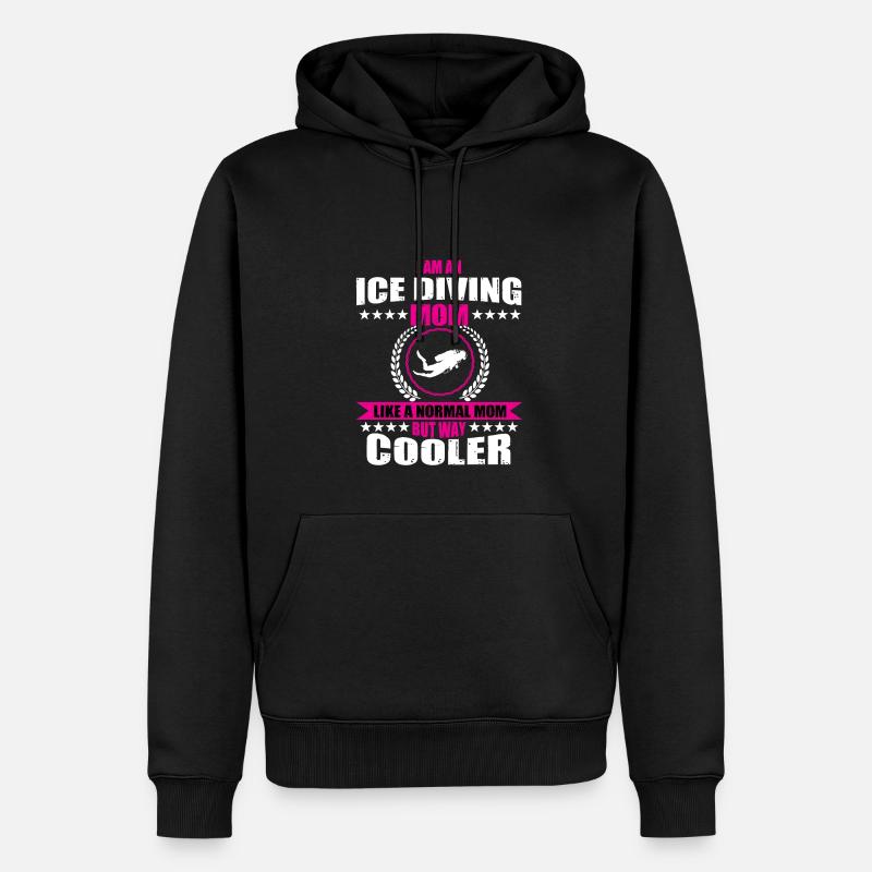Lustige Eistaucherin Mama - Männer Premium Bio Hoodie - Schwarz