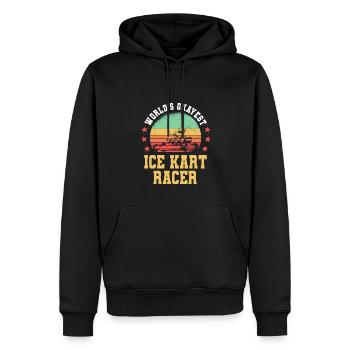 Lustiges Eiskart Rennfahrer Geschenk - Männer Premium Bio Hoodie - Schwarz - Vorne - Nico (187cm)