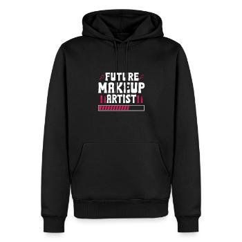 Future Makeup Artist T-shirt - Sweat à capuche Premium bio Homme - noir - Devant - Nico (187cm)