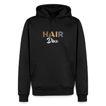 Drôle de coiffeur Outfit Hair Diva - Sweat à capuche Premium bio Homme - noir - Devant - Nico (187cm)