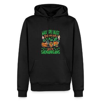 Wachsspezialist Shenanigans St. Patrick's Day - Männer Premium Bio Hoodie - Schwarz - Vorne - Nico (187cm)