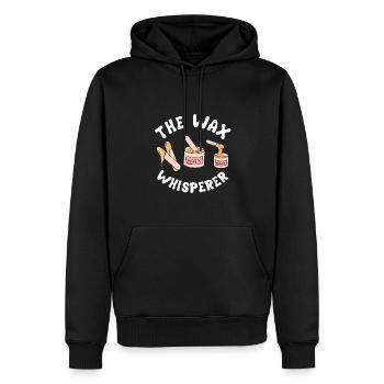 The Wax Whsiperer - Männer Premium Bio Hoodie - Schwarz - Vorne - Nico (187cm)