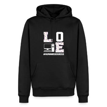 Liebe Human Resources Valentinstag - Männer Premium Bio Hoodie - Schwarz - Vorne - Nico (187cm)