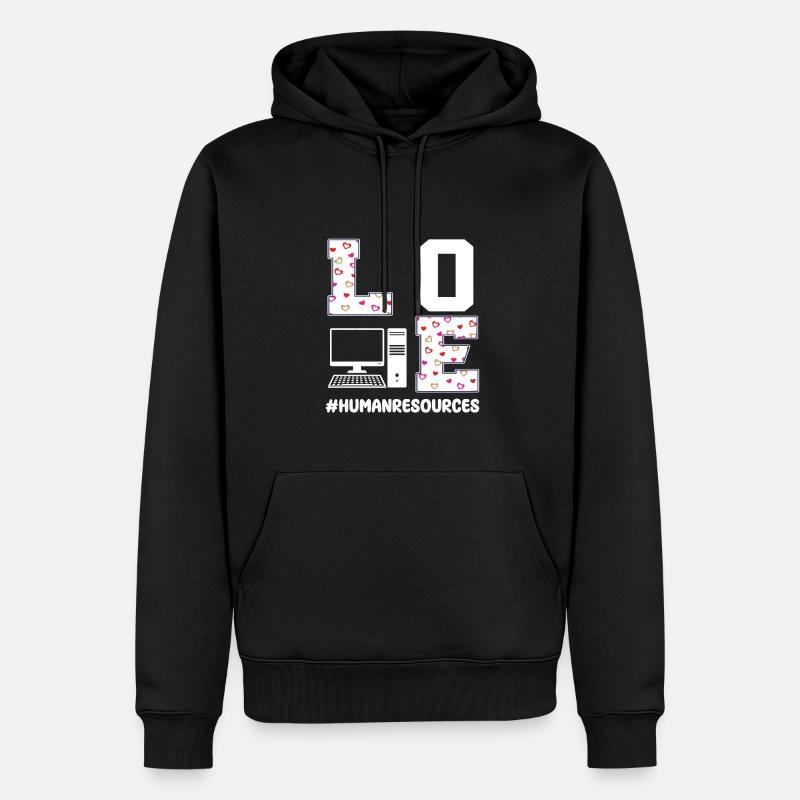 Chère Ressources Humaines Saint-Valentin - Sweat à capuche Premium bio Homme - noir