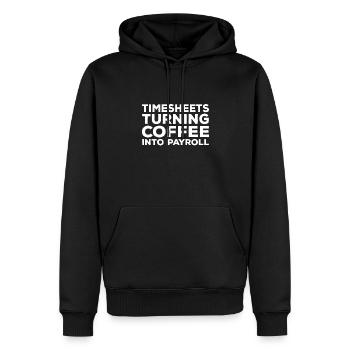 Personalwesen Kaffee Und Stundenzettel - Männer Premium Bio Hoodie - Schwarz - Vorne - Nico (187cm)