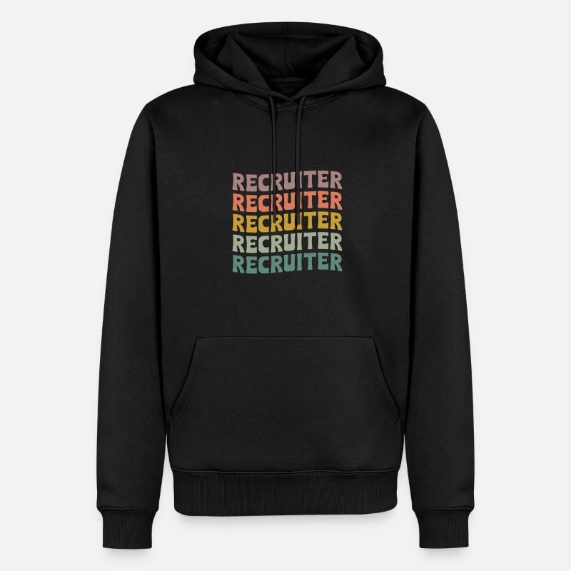 Recruiter - Männer Premium Bio Hoodie - Schwarz
