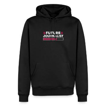 Future Journalist Shirt Media Journalism - Sweat à capuche Premium bio Homme - noir - Devant - Nico (187cm)