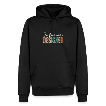 Innenarchitekt Leopardenmuster - Männer Premium Bio Hoodie - Schwarz - Vorne - Nico (187cm)