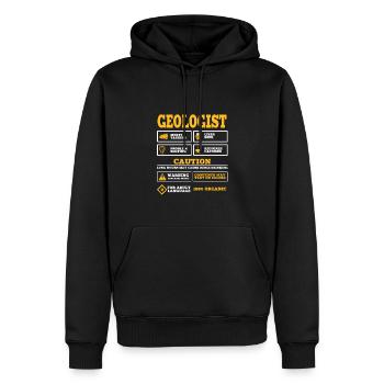 Drôle de géologue Tenue Géologie Sciences de la Terre - Sweat à capuche Premium bio Homme - noir - Devant - Nico (187cm)