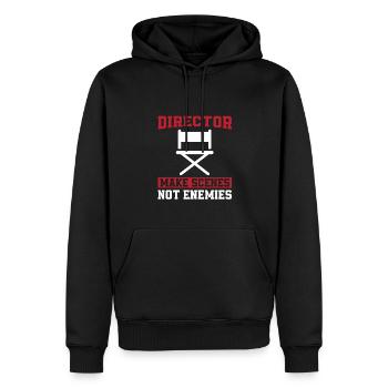 Lustiger Filmregisseur Spruch - Männer Premium Bio Hoodie - Schwarz - Vorne - Nico (187cm)