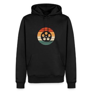Retro Filmrolle Motiv - Männer Premium Bio Hoodie - Schwarz - Vorne - Nico (187cm)