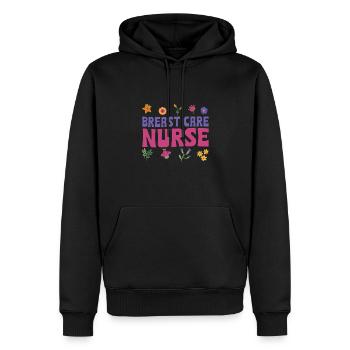 Infirmière en soins du sein - Sweat à capuche Premium bio Homme - noir - Devant - Nico (187cm)