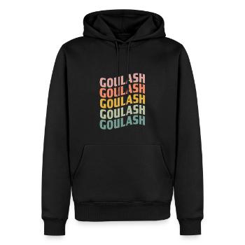 Authentic Hungarian goulash - Men’s Premium Organic Hoodie - black - Front - Nico (187cm)