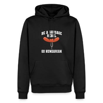 authentSaucisse hongroise rebelle - Sweat à capuche Premium bio Homme - noir - Devant - Nico (187cm)