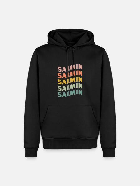 Saimin - Sweat à capuche Premium bio Homme - noir