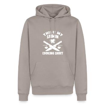Genießen Sie Traditionelle Hawaiianische - Männer Premium Bio Hoodie - Taupe - Vorne - Nico (187cm)