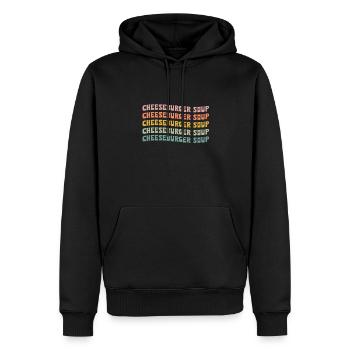 ameriSoupe au cheeseburger - Sweat à capuche Premium bio Homme - noir - Devant - Nico (187cm)