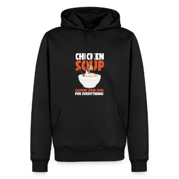 Hühnersuppe T-Shirt - Männer Premium Bio Hoodie - Schwarz - Vorne - Nico (187cm)