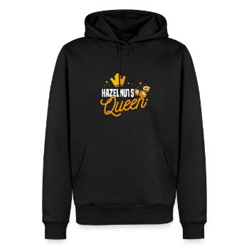 Haselnuss Königin - Männer Premium Bio Hoodie - Schwarz - Vorne - Nico (187cm)
