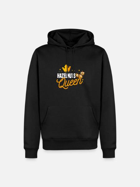 Haselnuss Königin - Männer Premium Bio Hoodie - Schwarz