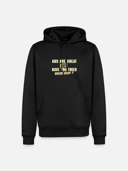 Onion Soup Meme - Men’s Premium Organic Hoodie - black