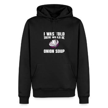 Zwiebelsuppe - Männer Premium Bio Hoodie - Schwarz - Vorne - Nico (187cm)