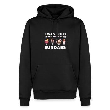 Lustiger Eisbecher Spruch - Männer Premium Bio Hoodie - Schwarz - Vorne - Nico (187cm)