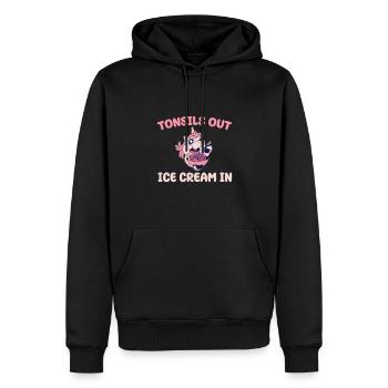 Wiederherstellung nach TonsillenMandeln Raus Eis R - Männer Premium Bio Hoodie - Schwarz - Vorne - Nico (187cm)