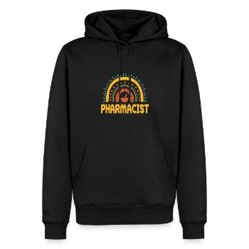 Apoteker - Sweat à capuche Premium bio Homme - noir - Devant - Nico (187cm)