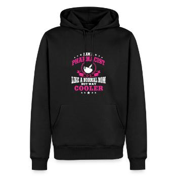Apoteker Maman - Sweat à capuche Premium bio Homme - noir - Devant - Nico (187cm)