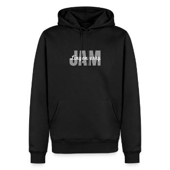 FoodlingCranberry jam - Men’s Premium Organic Hoodie - black - Front - Nico (187cm)