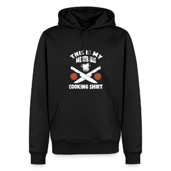schwedischeSchwedische Fleischbällchen Kochshirt - Männer Premium Bio Hoodie - Schwarz - Vorne - Nico (187cm)