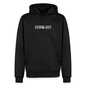 Chemise d’équipe d’audiologie - Sweat à capuche Premium bio Homme - noir - Devant - Nico (187cm)