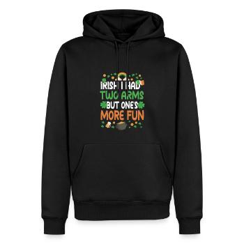 Armamputierter St. Patrick's Day - Männer Premium Bio Hoodie - Schwarz - Vorne - Nico (187cm)