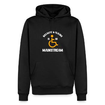 Rollstuhlfahrer Humor - Männer Premium Bio Hoodie - Schwarz - Vorne - Nico (187cm)