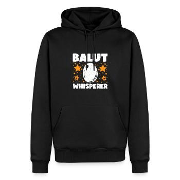 Chuchoteur Balut - Sweat à capuche Premium bio Homme - noir - Devant - Nico (187cm)