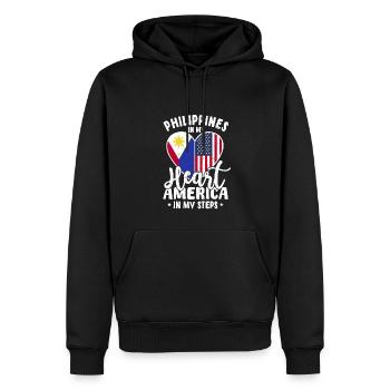 Filipino American Geschenk - Männer Premium Bio Hoodie - Schwarz - Vorne - Nico (187cm)