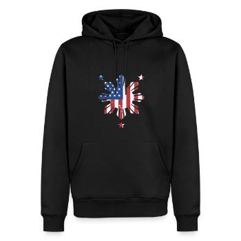 pPhilippinisches Amerikanisches Design - Männer Premium Bio Hoodie - Schwarz - Vorne - Nico (187cm)