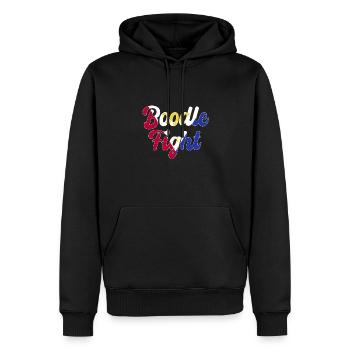 Philippinischer Boodle Fight - Männer Premium Bio Hoodie - Schwarz - Vorne - Nico (187cm)