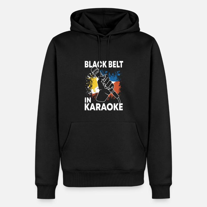 Conception de karaoké philippin - Sweat à capuche Premium bio Homme - noir