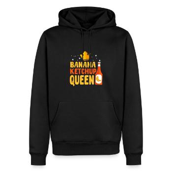 Reine du ketchup à la banane - Sweat à capuche Premium bio Homme - noir - Devant - Nico (187cm)