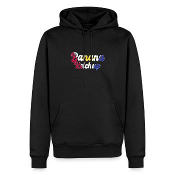 Ketchup à la banane aux couleurs philippines - Sweat à capuche Premium bio Homme - noir - Devant - Nico (187cm)