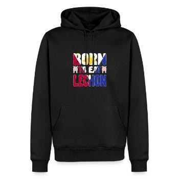 SGeboren frit pour manger du lechon - Sweat à capuche Premium bio Homme - noir - Devant - Nico (187cm)
