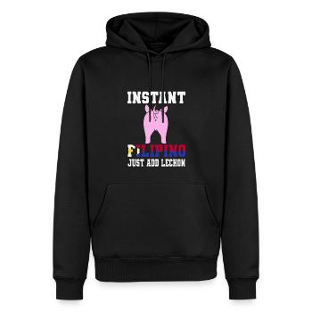 Drôle de cadeau philippin Lechon - Sweat à capuche Premium bio Homme - noir - Devant - Nico (187cm)