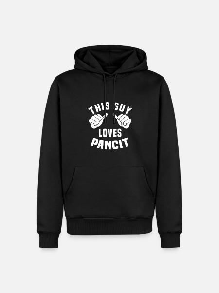 This guy loves Pancit - Men’s Premium Organic Hoodie - black